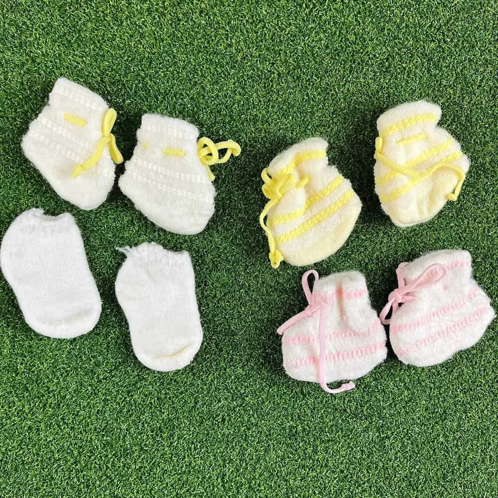 Vintage Set of Baby Booties Winter Baby Socks